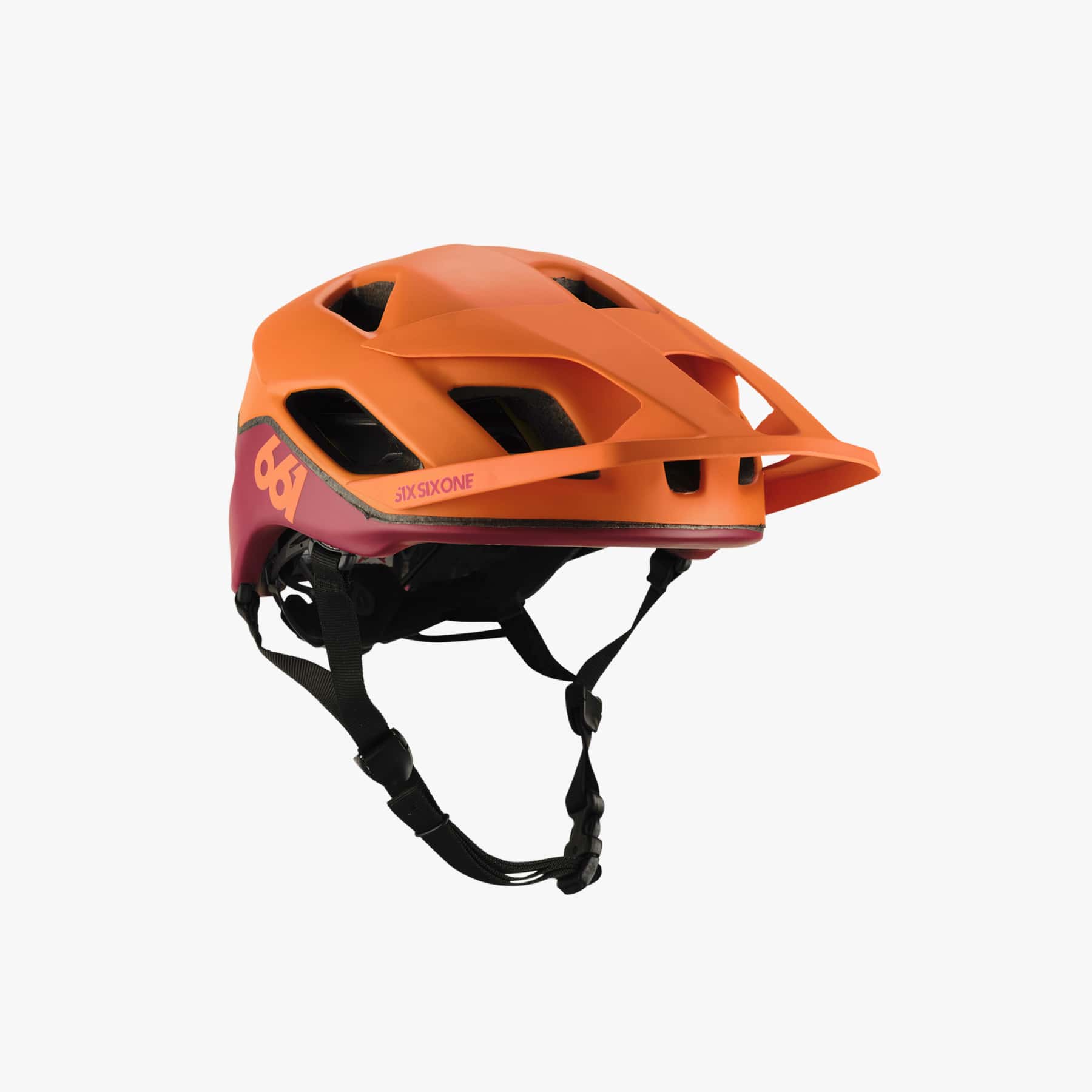 661 Crest Helmet in Orange & Burgundy