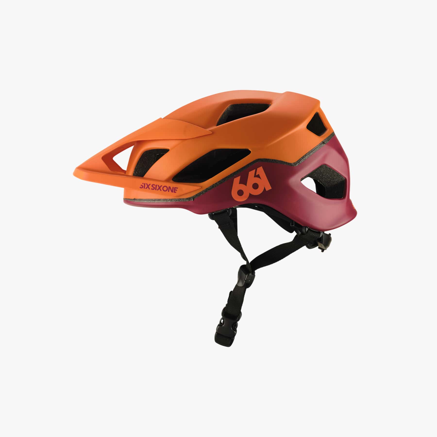 661 Crest Helmet in Orange & Burgundy