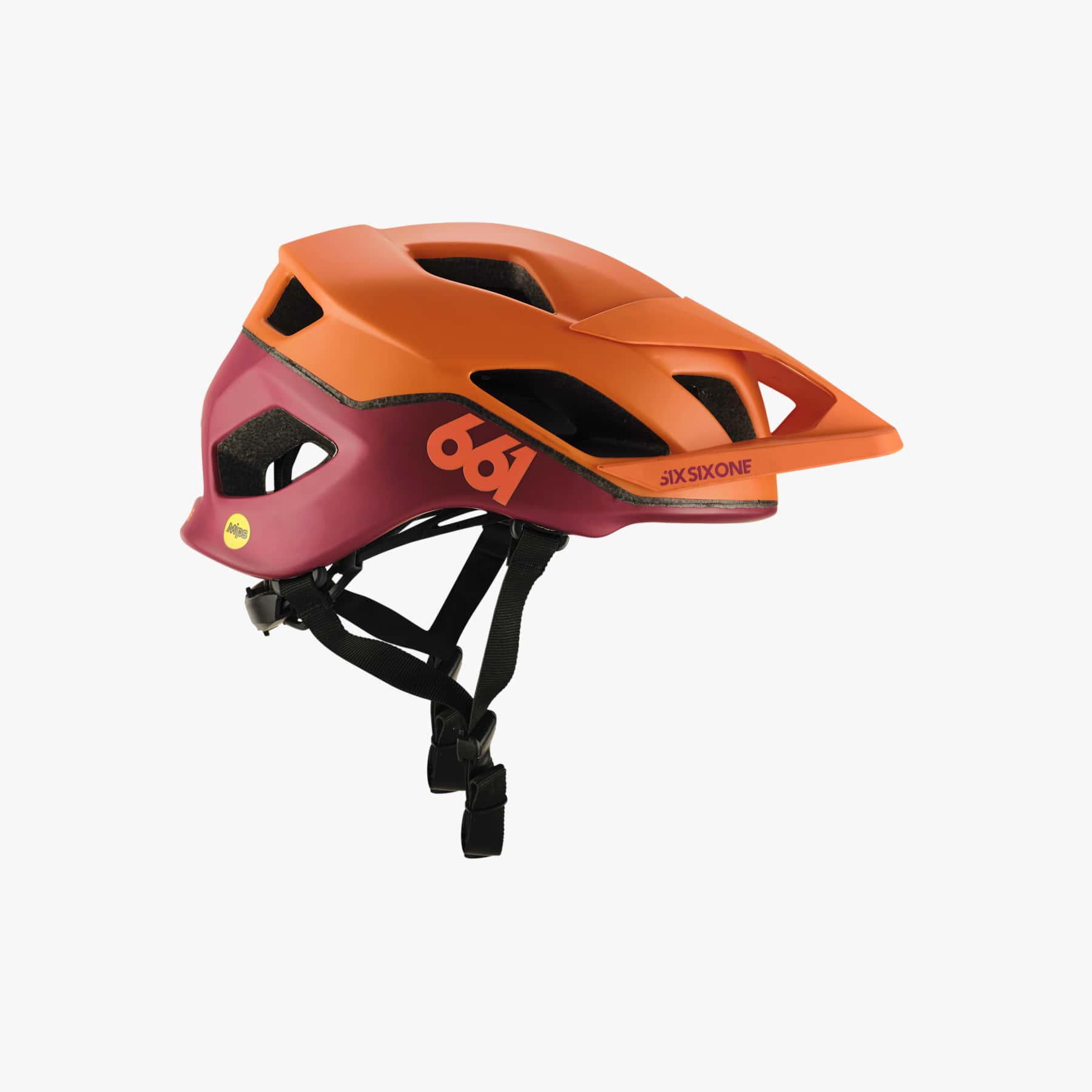 661 Crest Helmet in Orange & Burgundy